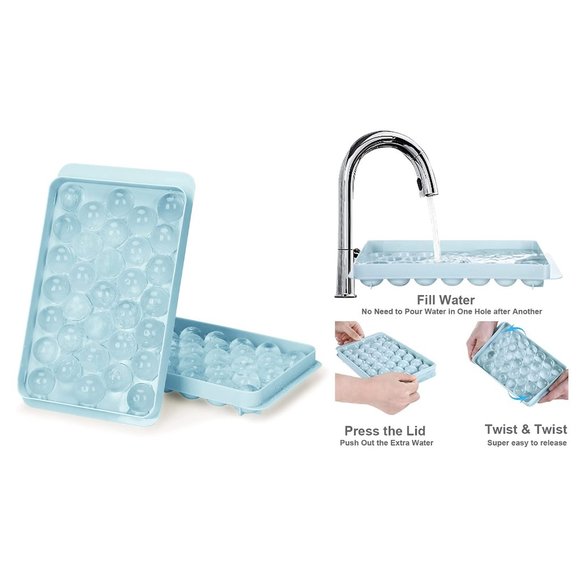 2-Pack: Ice Ball Maker Round Ice Cube Tray Mold - Picture 2 of 7